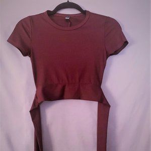 WOMANS WINE COLOR BLOUSE SIZE S